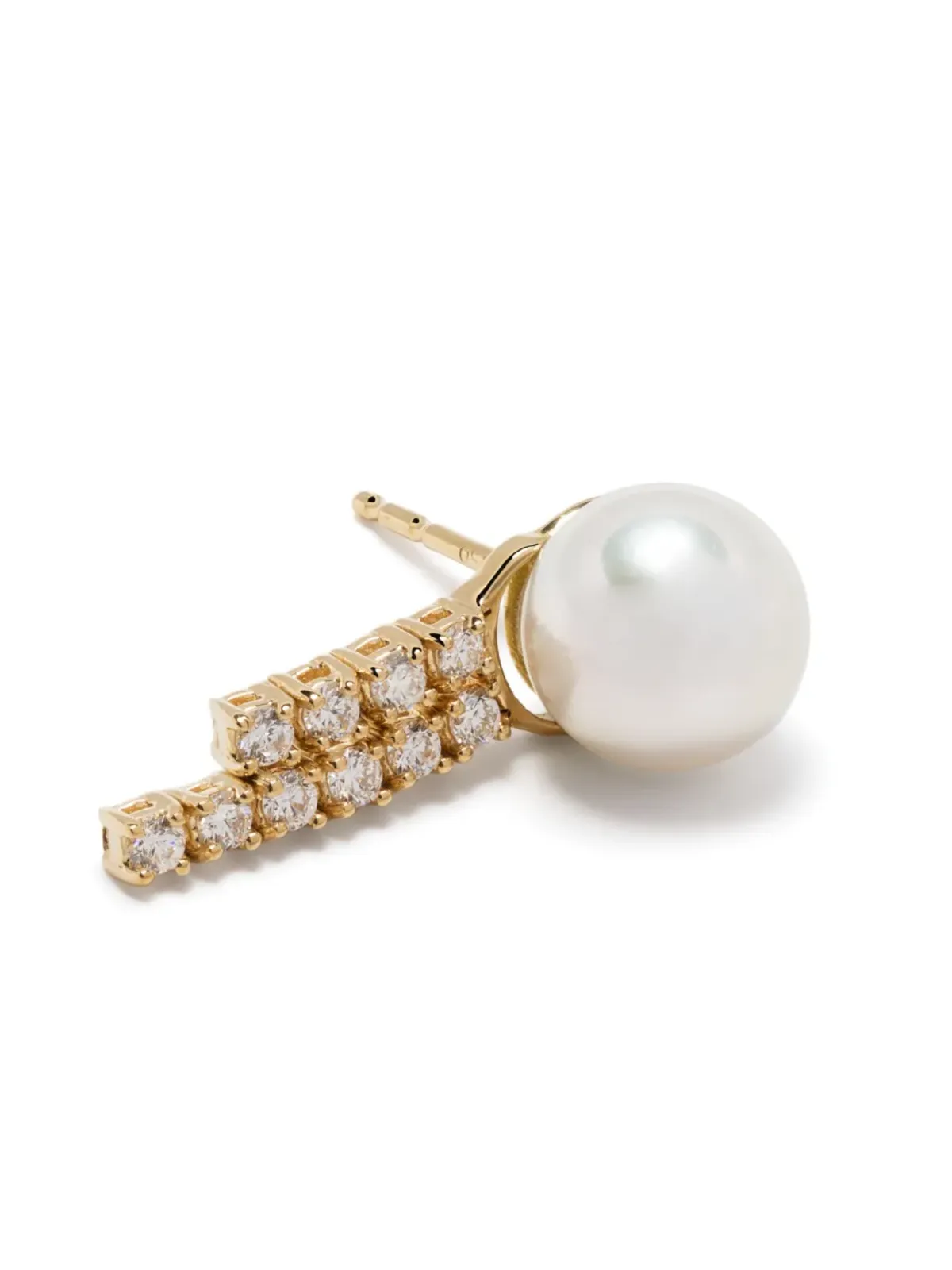 Mizuki 18kt イエローゴールド パール ピアス - 画像3