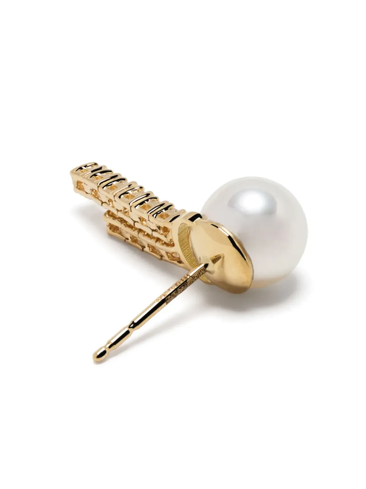 Mizuki 18kt イエローゴールド パール ピアス - 画像4
