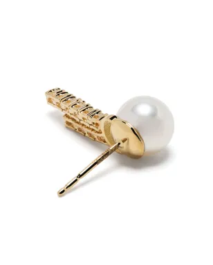 Mizuki 18kt イエローゴールド パール ピアス - サムネイル4