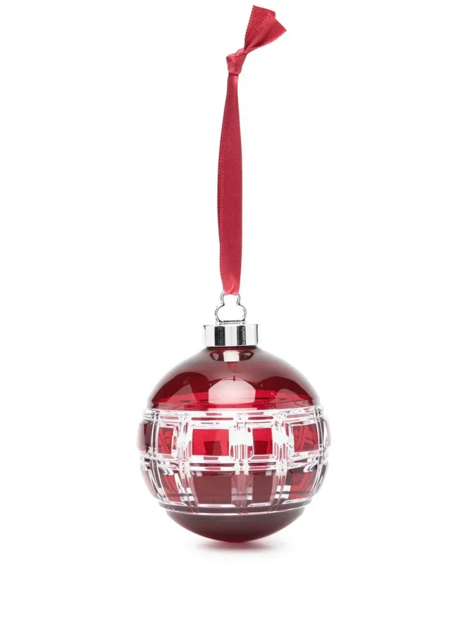 Ralph Lauren Home Ralph Lauren Home ハドソン チェック柄 ガラス ボール オーナメント - レッドの商品画像