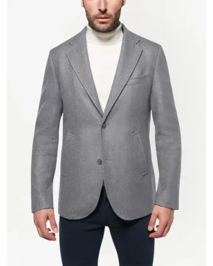 Norwegian Wool レイヤードデザイン ウール混紡ブレザー - グレー - サムネイル5