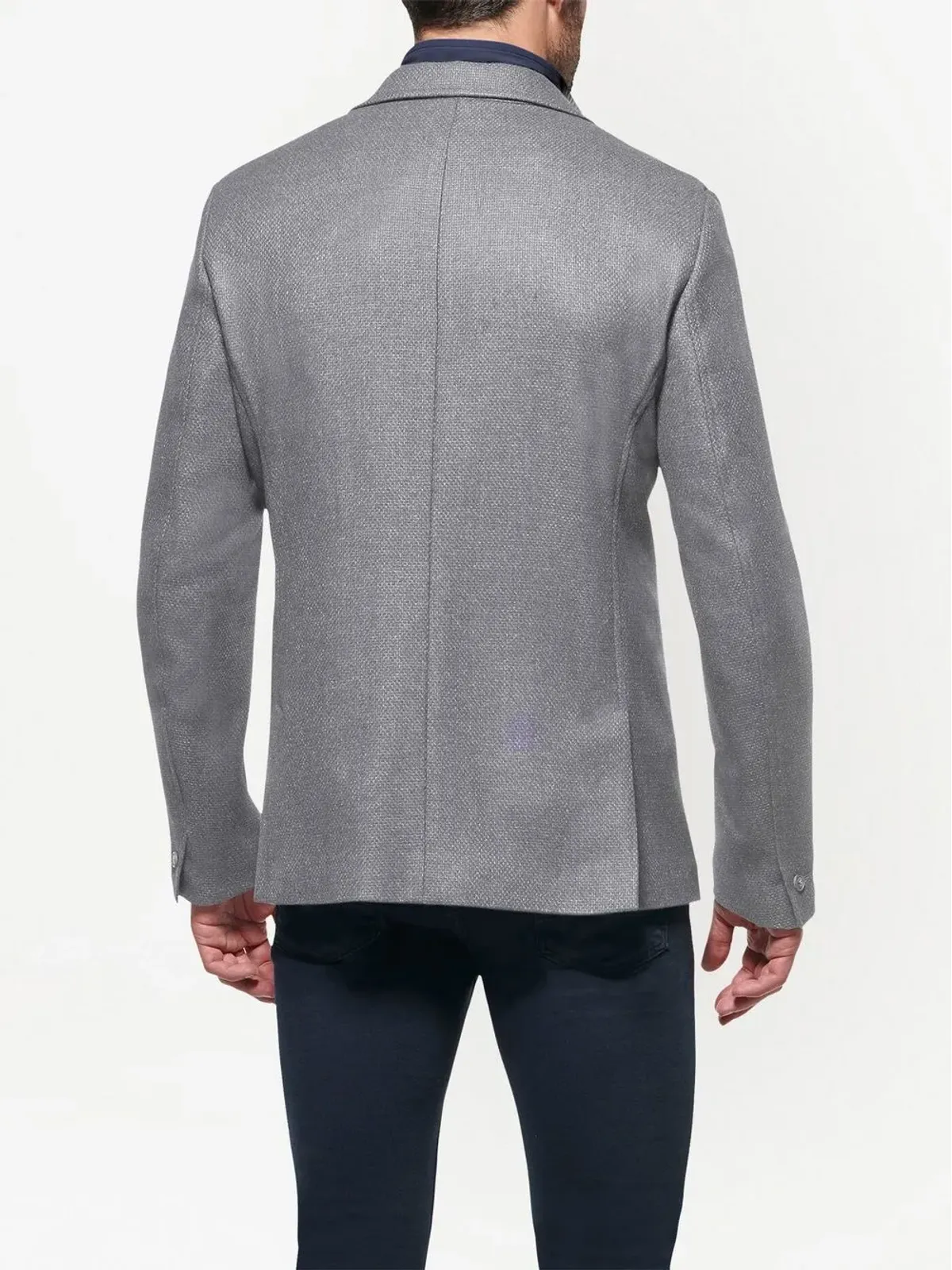 Norwegian Wool レイヤードデザイン ウール混紡ブレザー - グレー - 画像4