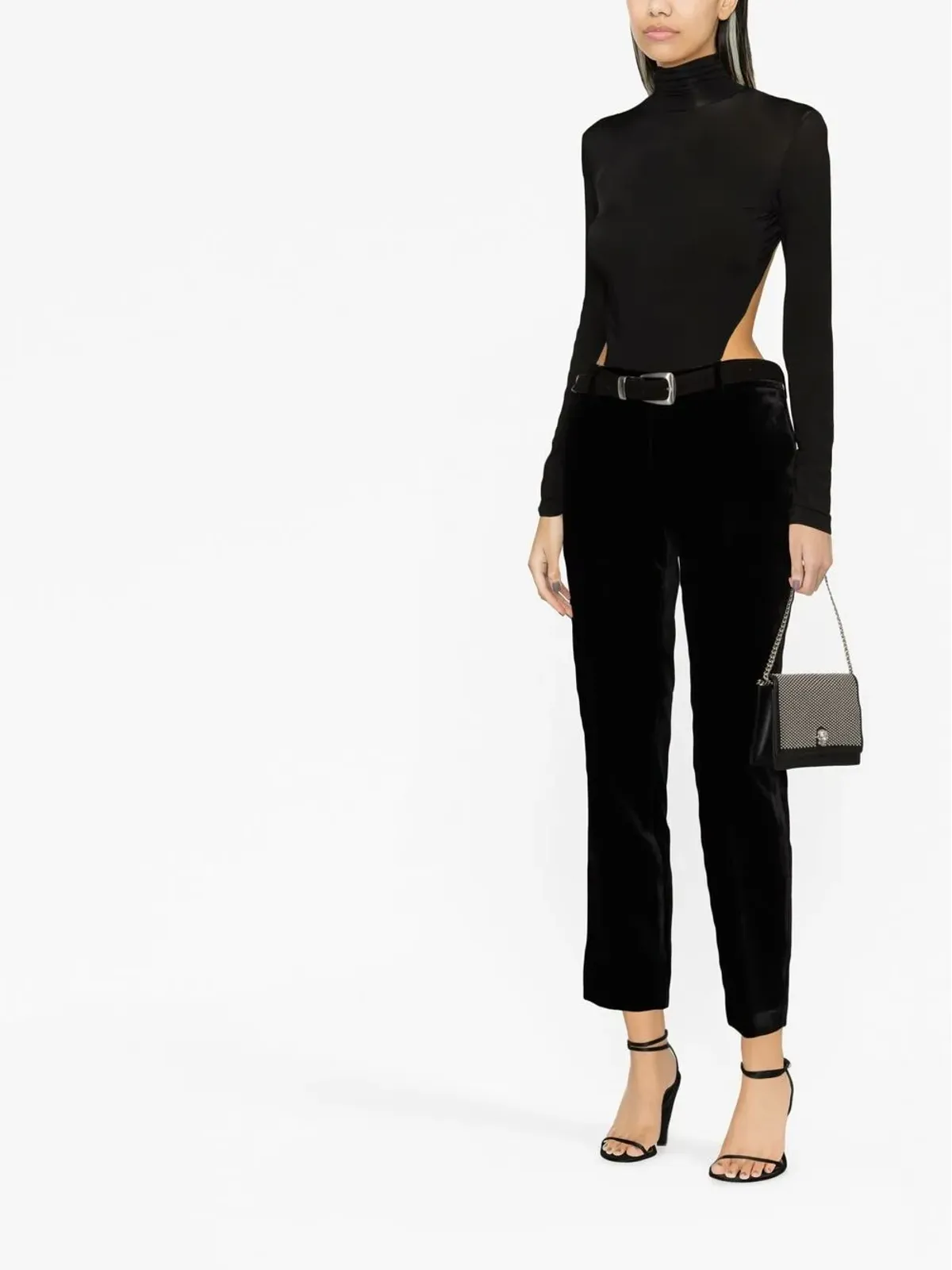 Ermanno Scervino ベルベット テーパードパンツ - 画像2