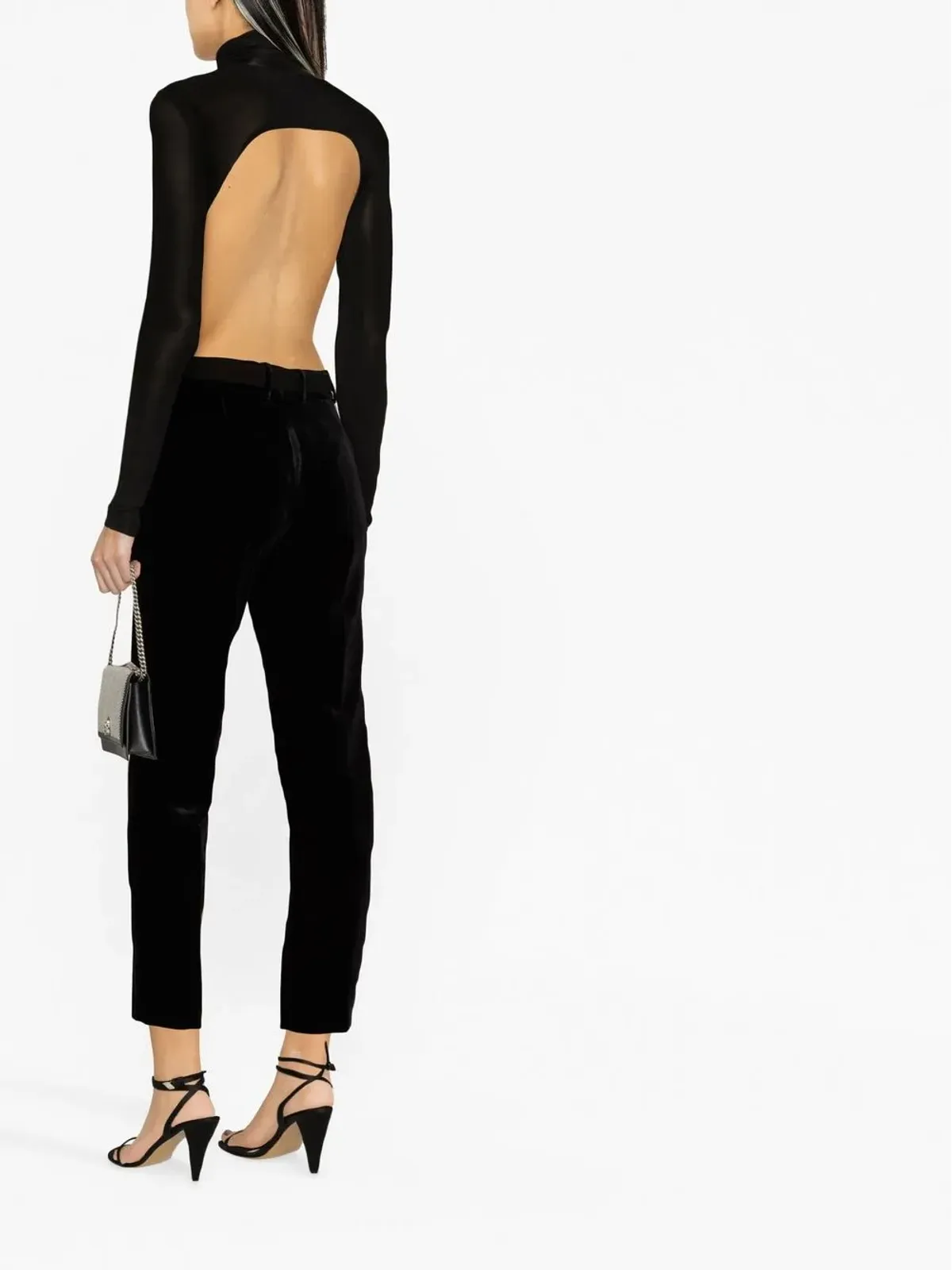 Ermanno Scervino ベルベット テーパードパンツ - 画像3