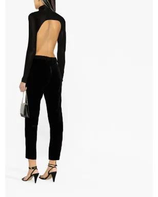 Ermanno Scervino ベルベット テーパードパンツ - サムネイル3