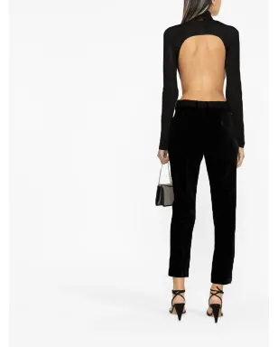 Ermanno Scervino ベルベット テーパードパンツ - サムネイル4