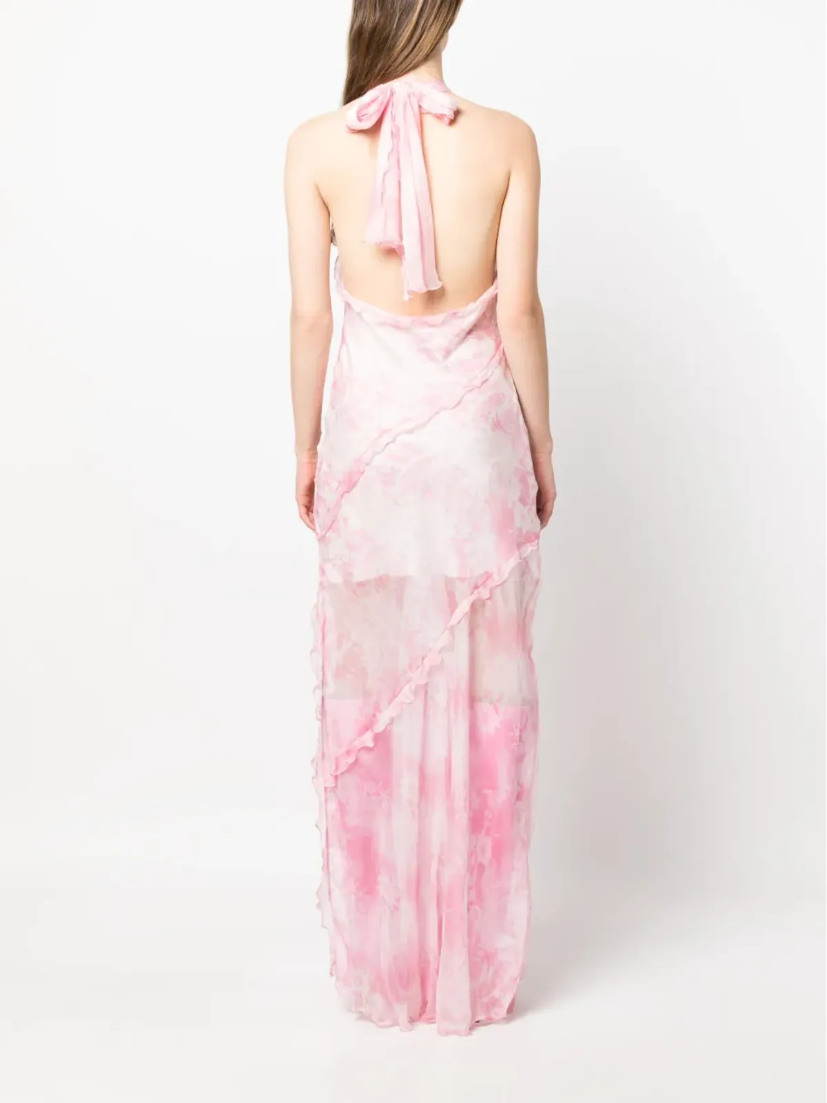 MSGM シアー・ラッフルディテール マキシドレス - 画像4