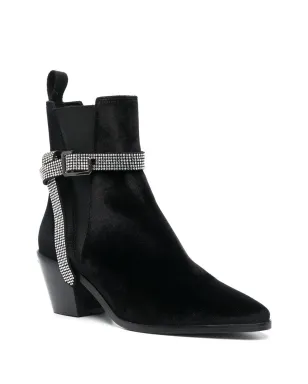 Zadig&Voltaire クリスタル付きベルベットブーツ - ブラック - サムネイル2