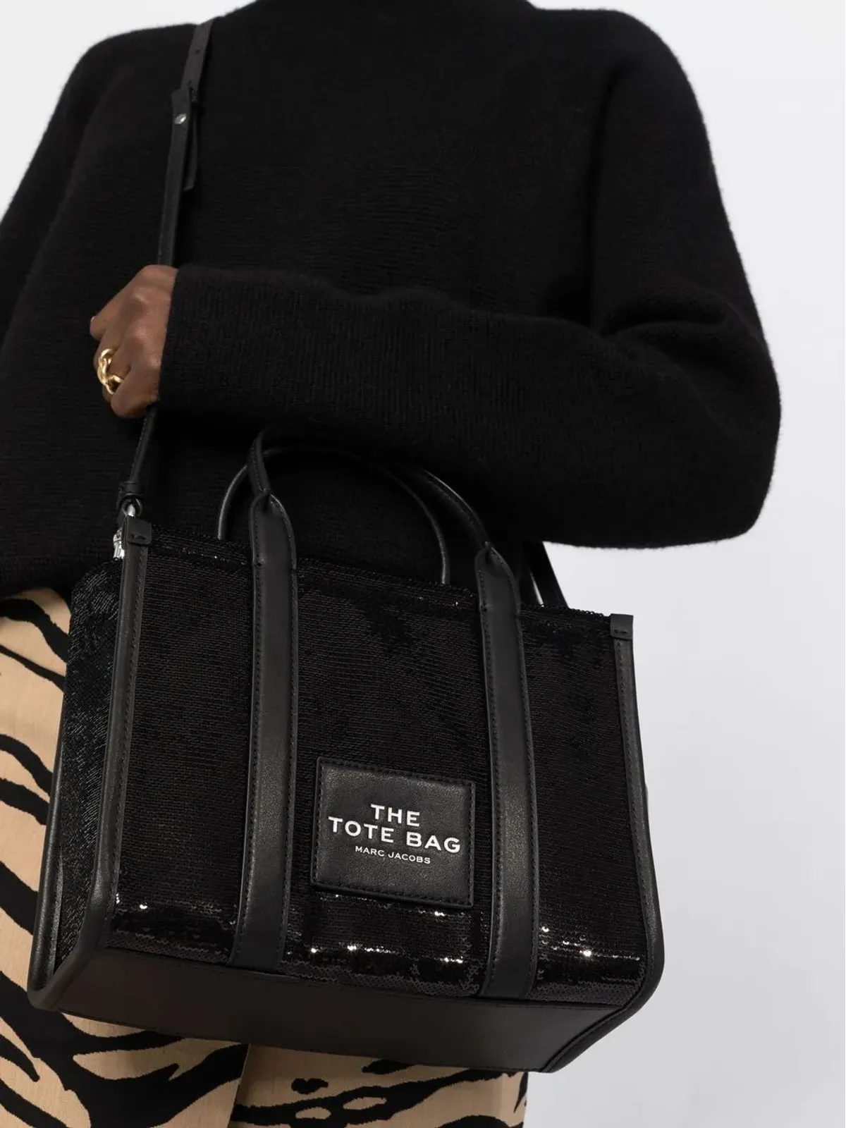 Marc Jacobs ミニ トートバッグ ロゴパッチ トート - ブラック - 画像3