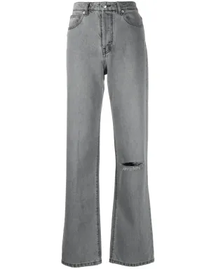 Zadig&Voltaire distressed straight-leg jeans - Grey - サムネイル1