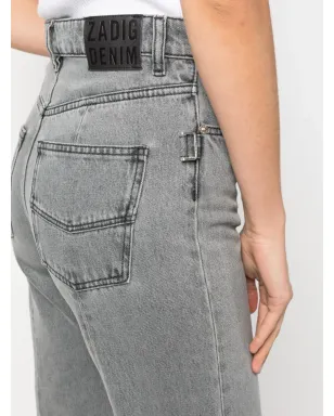 Zadig&Voltaire distressed straight-leg jeans - Grey - サムネイル5