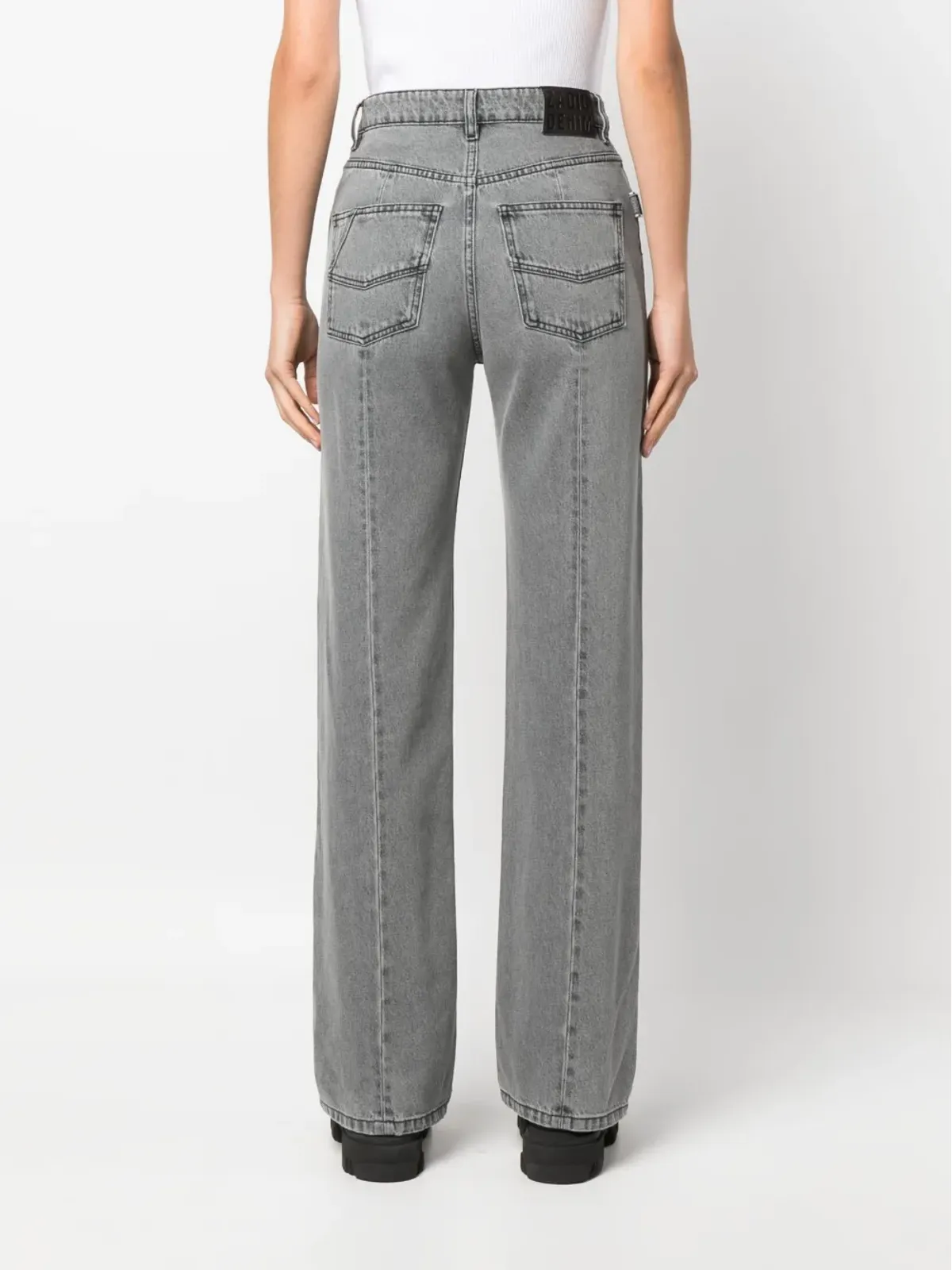 Zadig&Voltaire distressed straight-leg jeans - Grey - 画像4