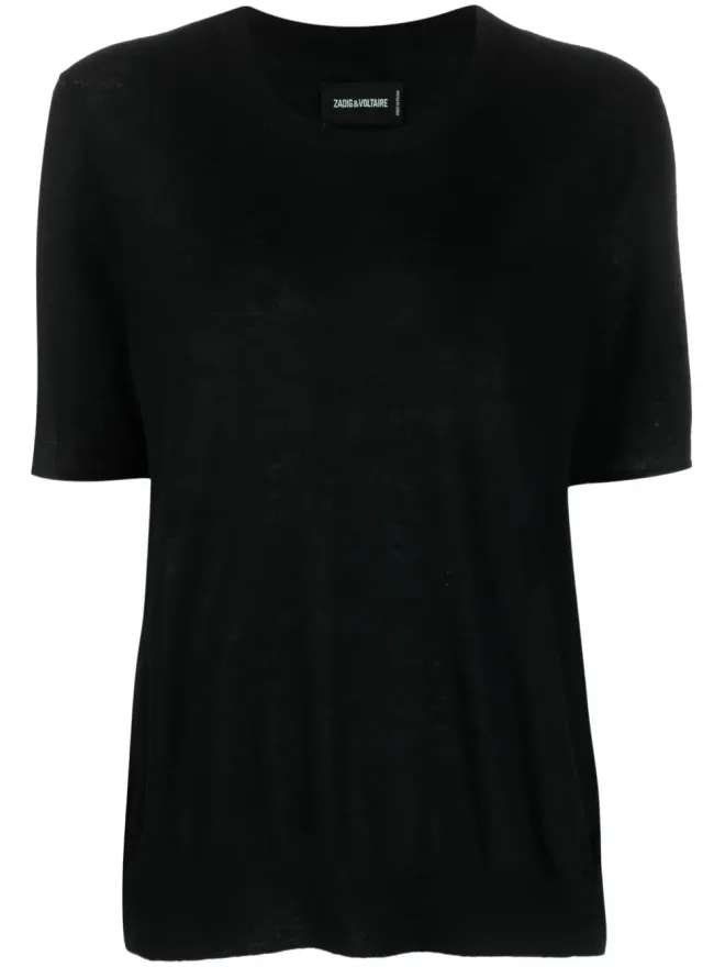 Zadig&Voltaire Zadig&Voltaire アイダ リサイクルカシミヤTシャツ ブラックの商品画像