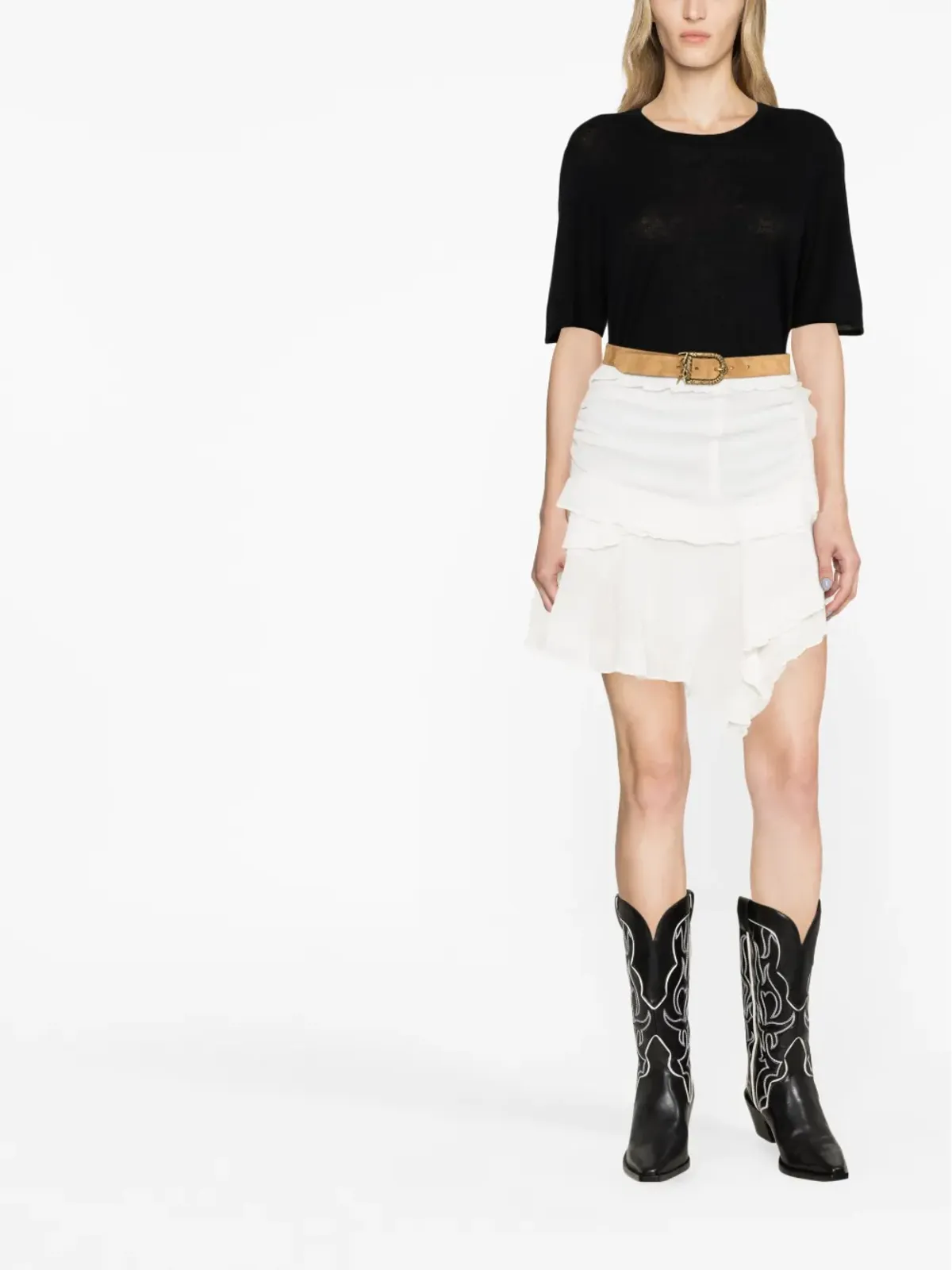 Zadig&Voltaire アイダ リサイクルカシミヤTシャツ ブラック - 画像2