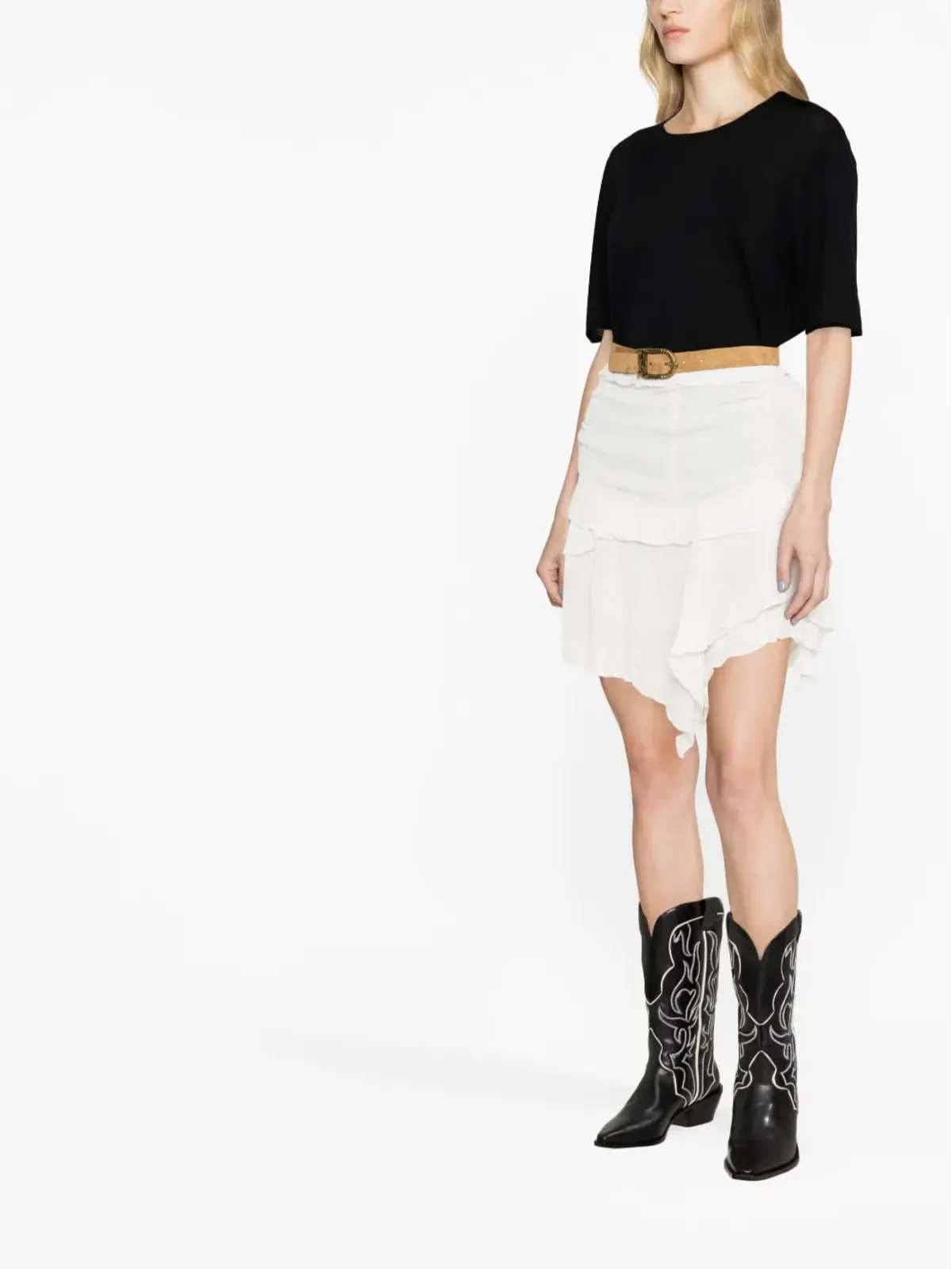 Zadig&Voltaire アイダ リサイクルカシミヤTシャツ ブラック - 画像4
