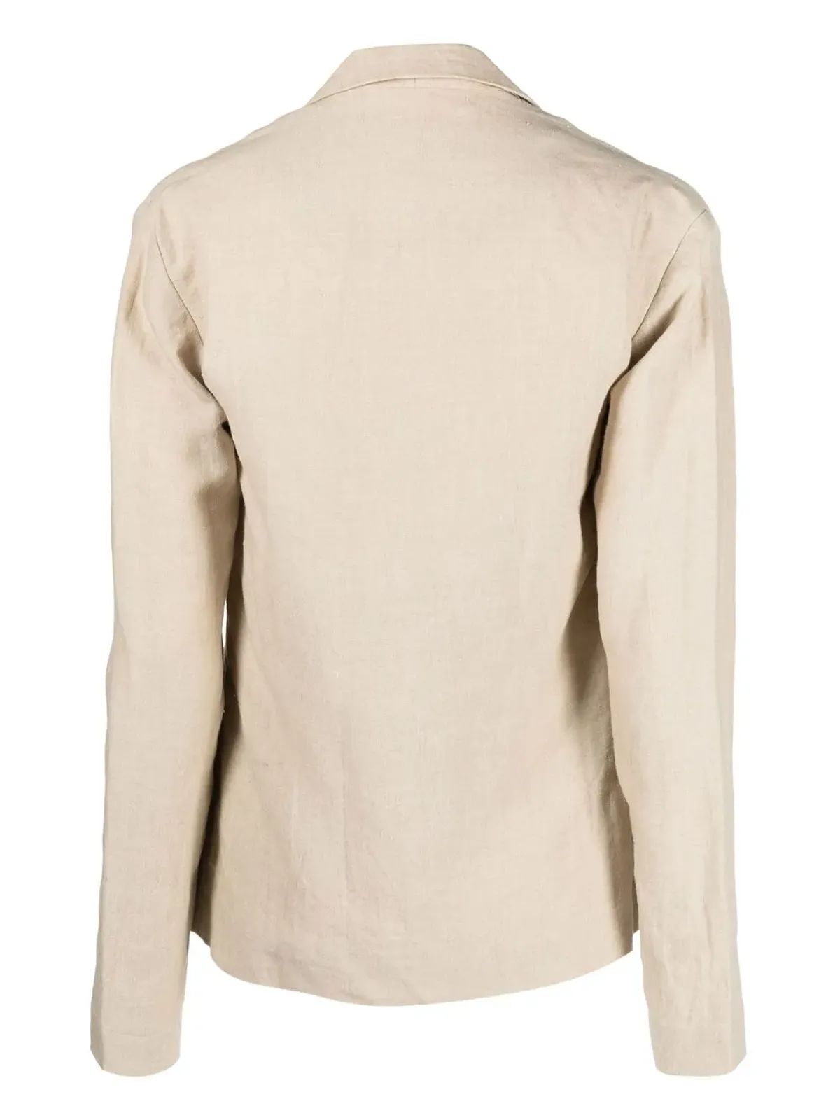 Yohji Yamamoto Pre-Owned 1990s stepped lapels linen jacket - Neutrals - 画像2