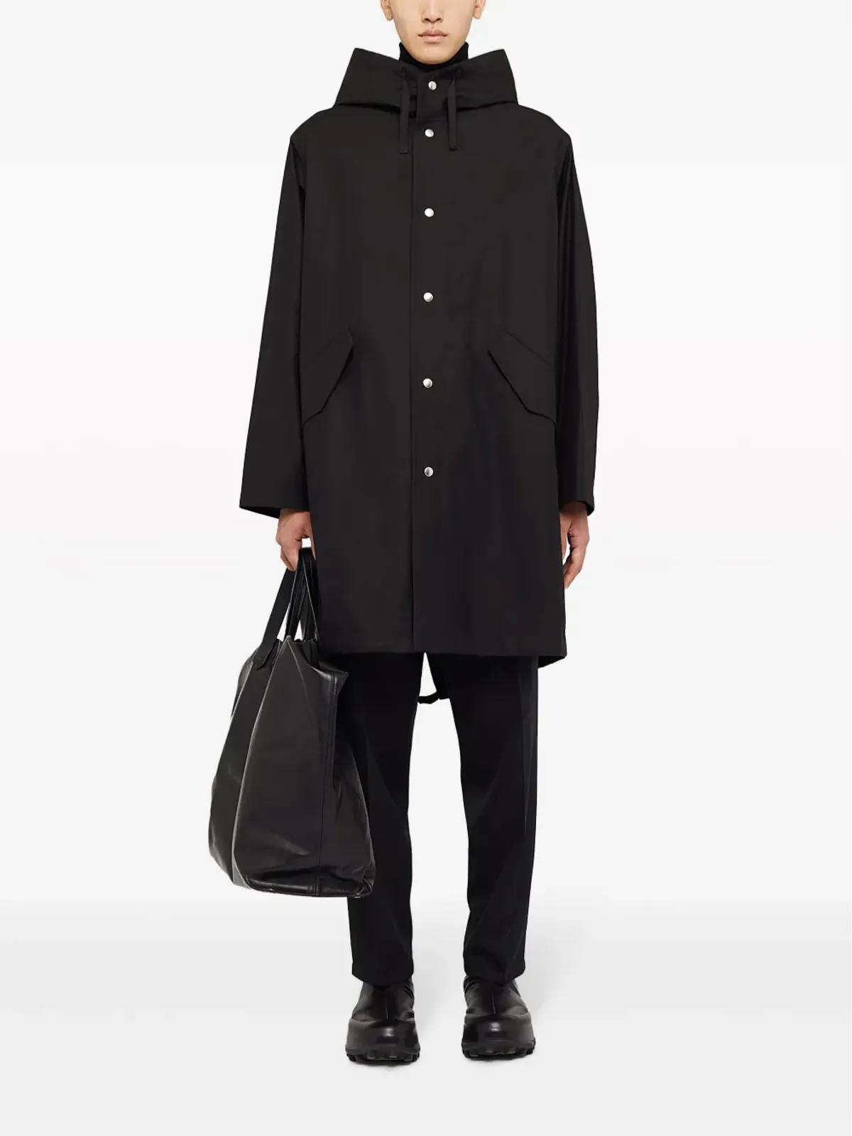 Jil Sander ロゴプリント フード付きパーカー - 画像2