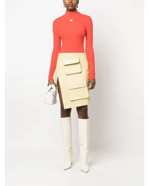 Courrèges ロゴパッチ ロールネック ジャンパー - サムネイル2