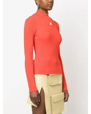 Courrèges ロゴパッチ ロールネック ジャンパー - サムネイル3