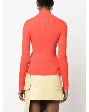 Courrèges ロゴパッチ ロールネック ジャンパー - サムネイル4