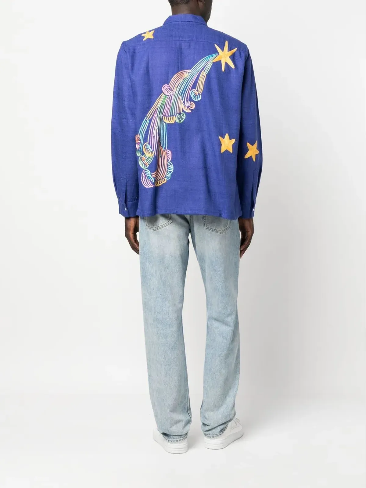 Sky High Farm Botticelli star-patch shirt - 画像2
