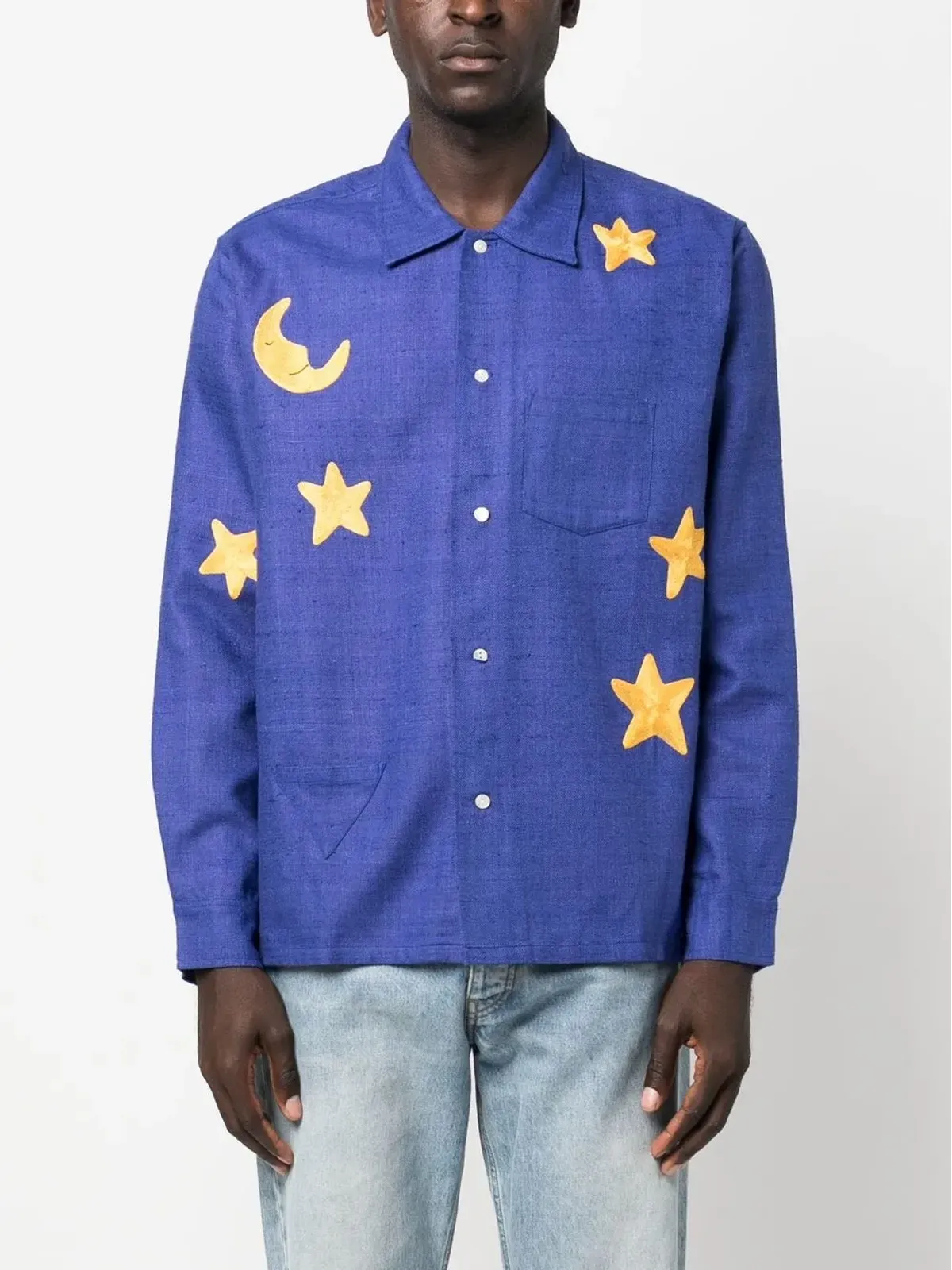 Sky High Farm Botticelli star-patch shirt - 画像3