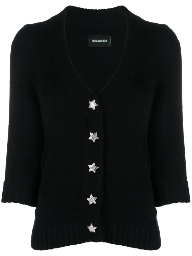 Zadig&Voltaire Zadig&Voltaire Betsyカシミヤカーディガン ブラックの商品画像