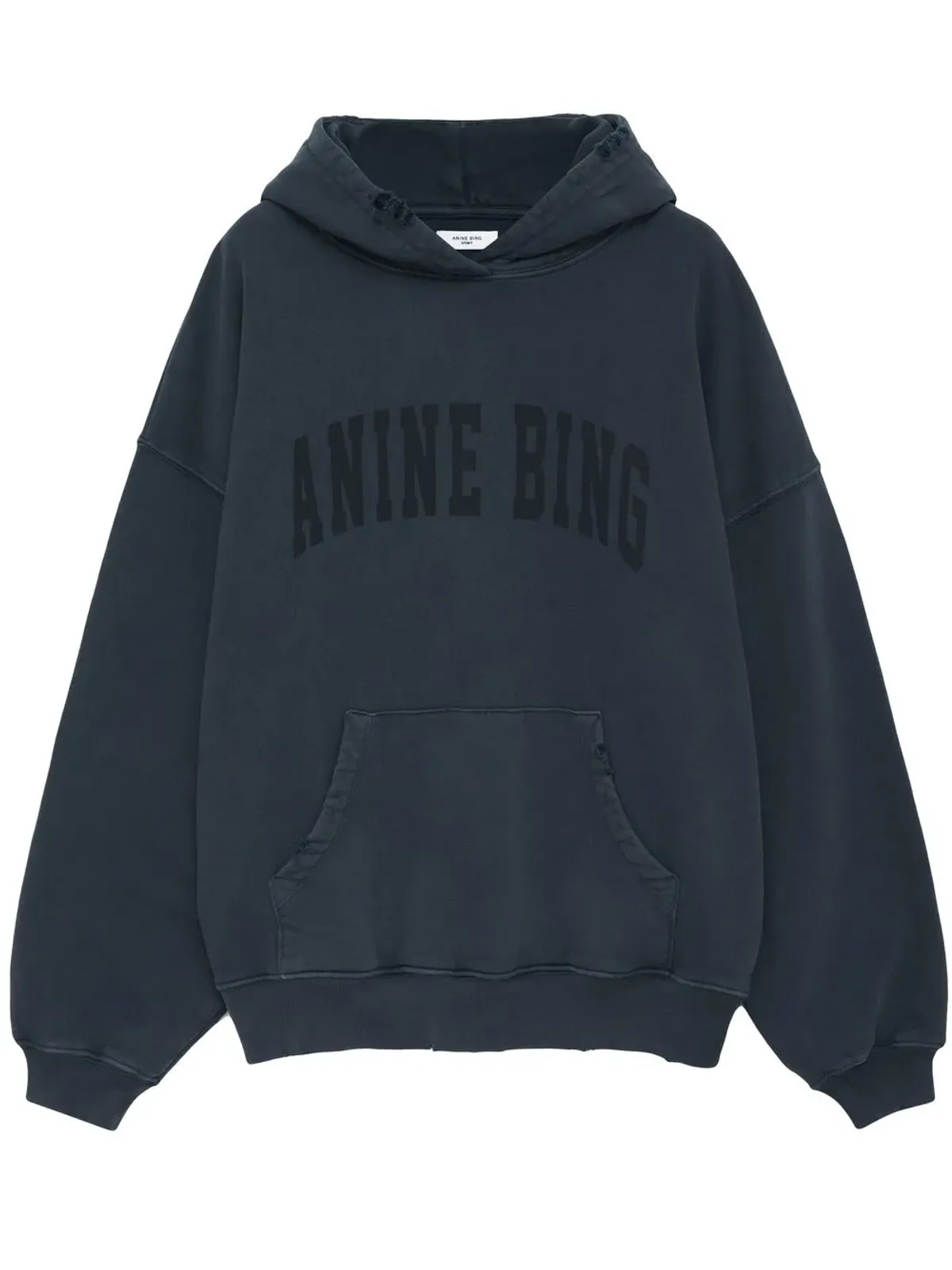 ANINE BING Harvey ロゴプリント コットン フーディー - 画像1