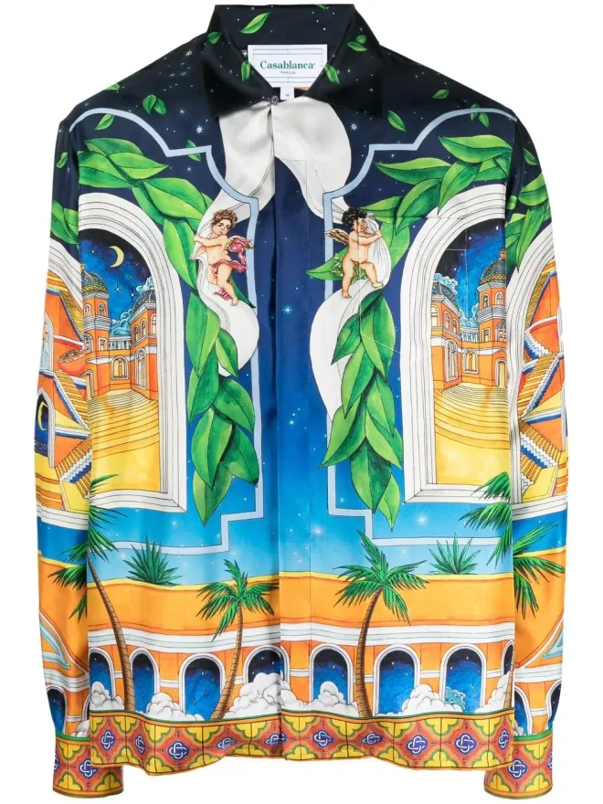Casablanca Casablanca グラフィックプリント シルクシャツの商品画像