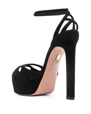 Aquazzura スエード プラットフォーム サンダル - サムネイル3