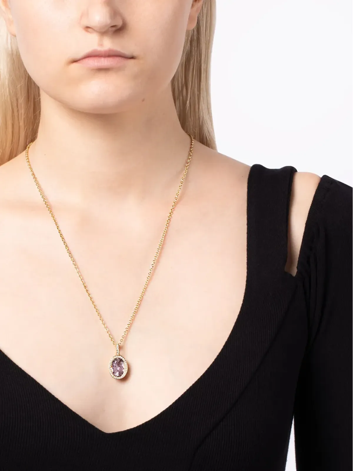 Octavia Elizabeth 18K イエローゴールド トルマリンとダイヤモンド ネックレス - 画像2