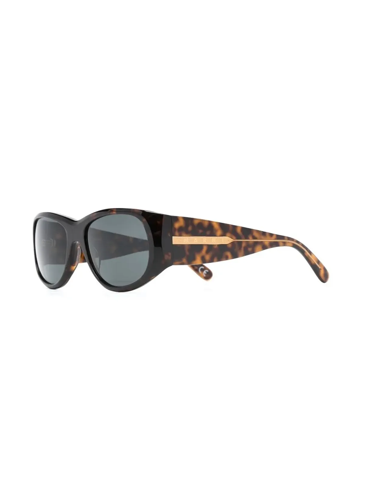 Marni Eyewear 丸型フレームべっ甲柄サングラス - 画像2