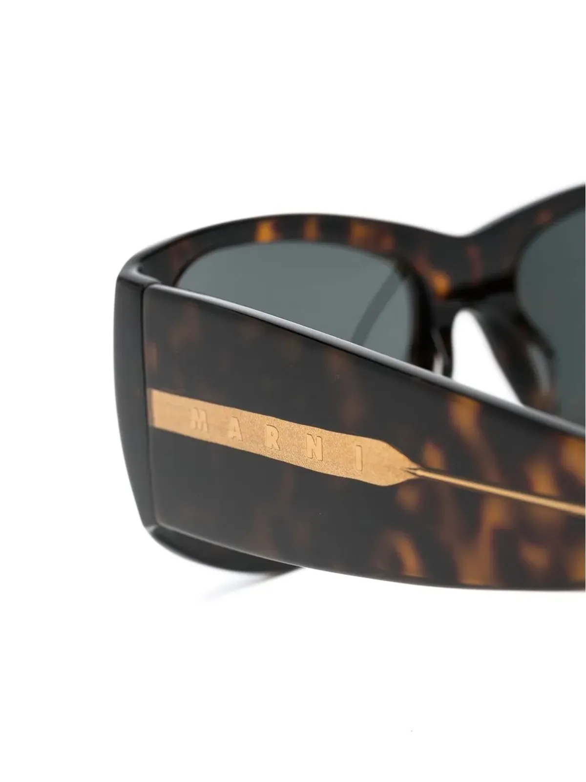 Marni Eyewear 丸型フレームべっ甲柄サングラス - 画像3