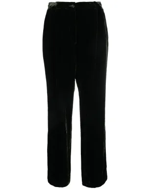 Valentino Garavani Pre-Owned 1980s ストレートレッグ ベルベット トラウザー - サムネイル1