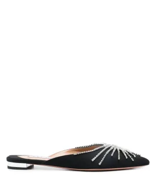 Aquazzura サンシャイン クリスタル装飾フラットミュール - サムネイル1