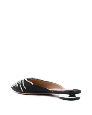 Aquazzura サンシャイン クリスタル装飾フラットミュール - サムネイル3