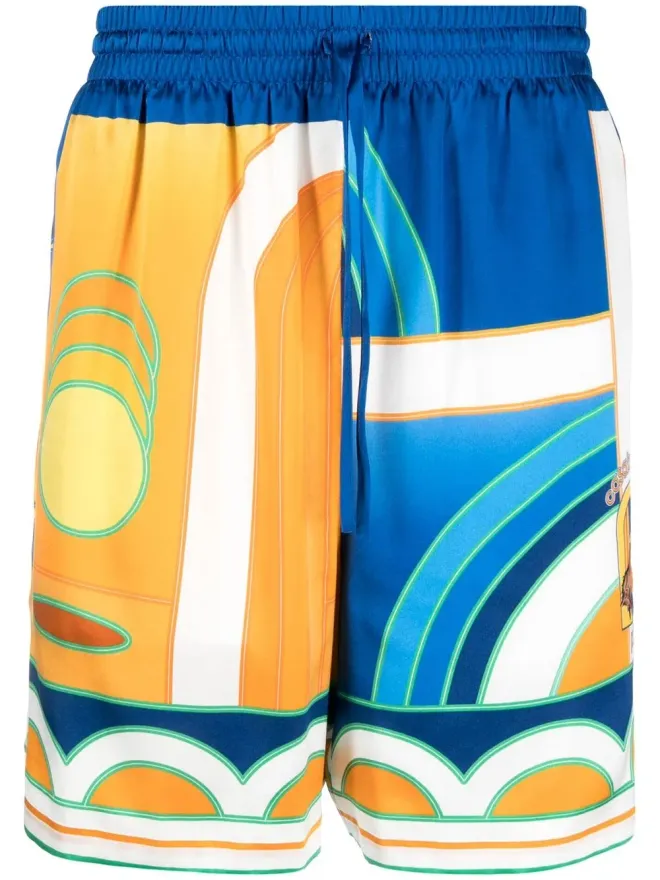 Casablanca Casablanca Paysageシルクショーツ ブルーの商品画像