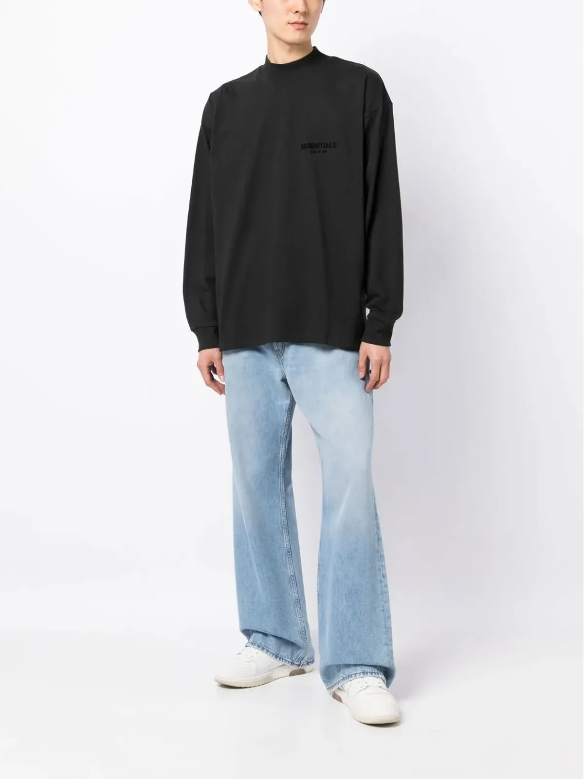 FEAR OF GOD ESSENTIALS ロゴプリント長袖Tシャツ - ブラック - 画像2