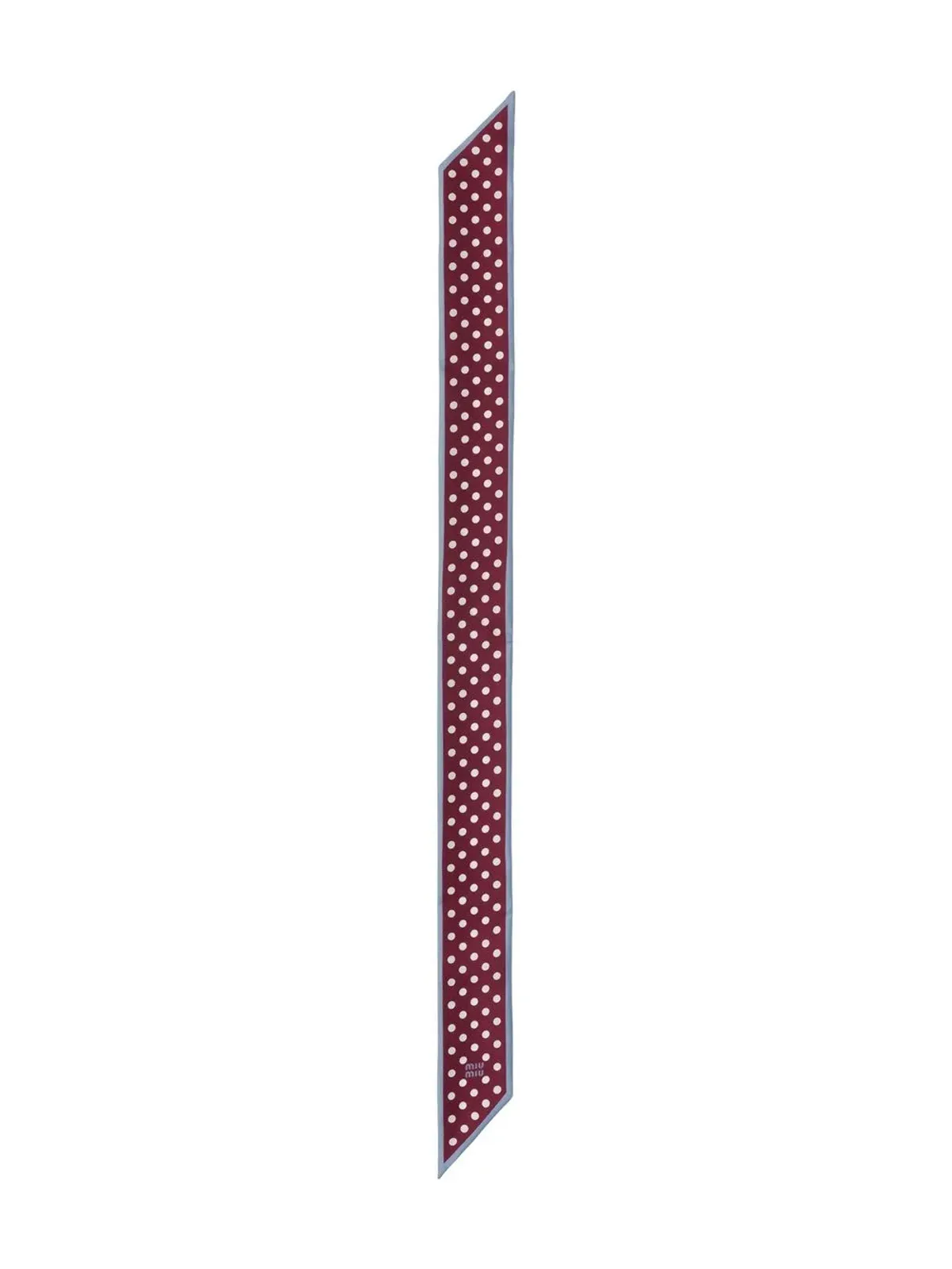Miu Miu ポルカドットプリント ツイルスカーフ - レッド - 画像4