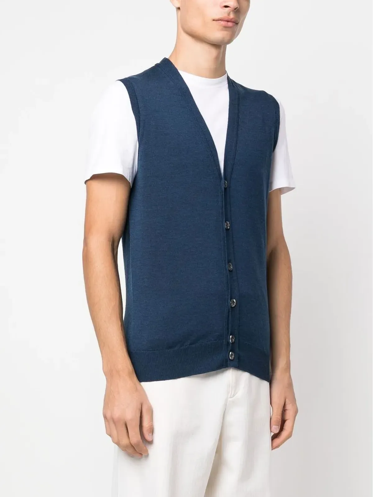John Smedley Vネックニットベスト - 画像3