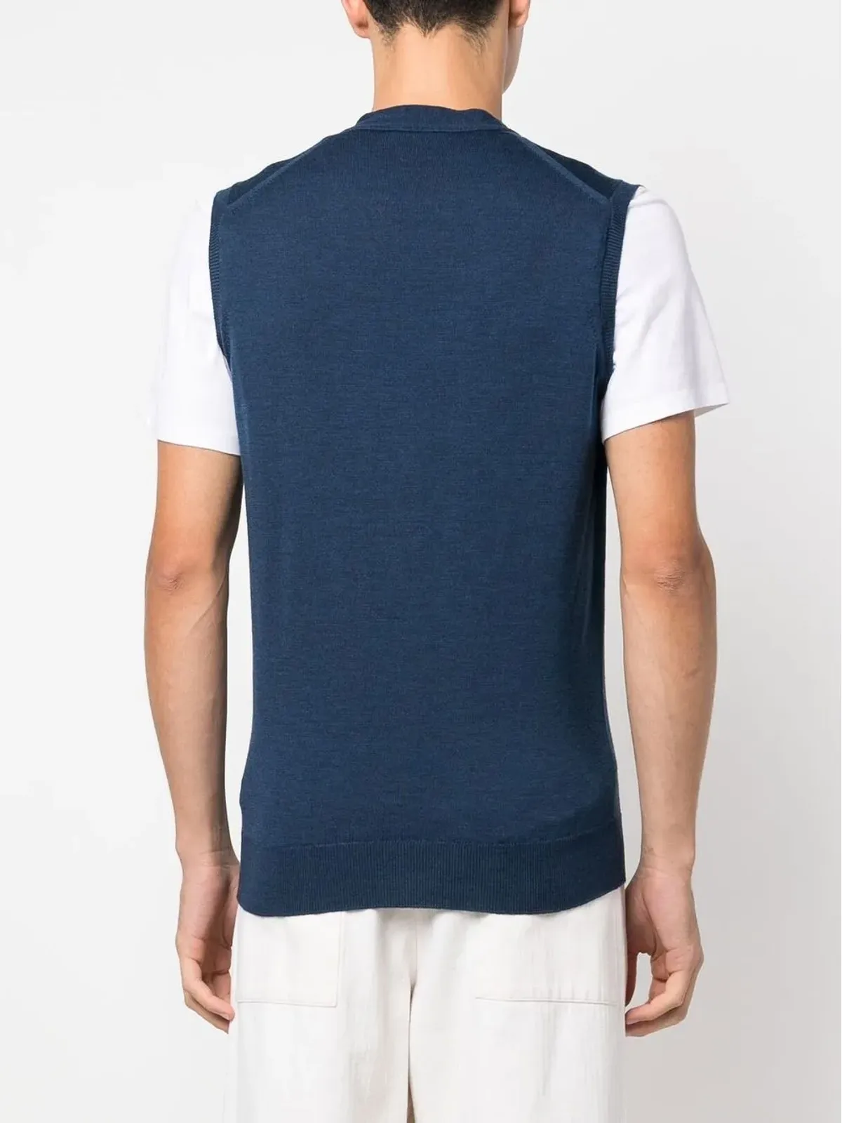 John Smedley Vネックニットベスト - 画像4