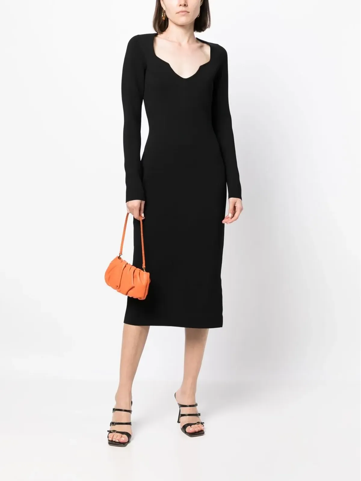Veronica Beard Imka V-neck ドレス - ブラック - 画像2