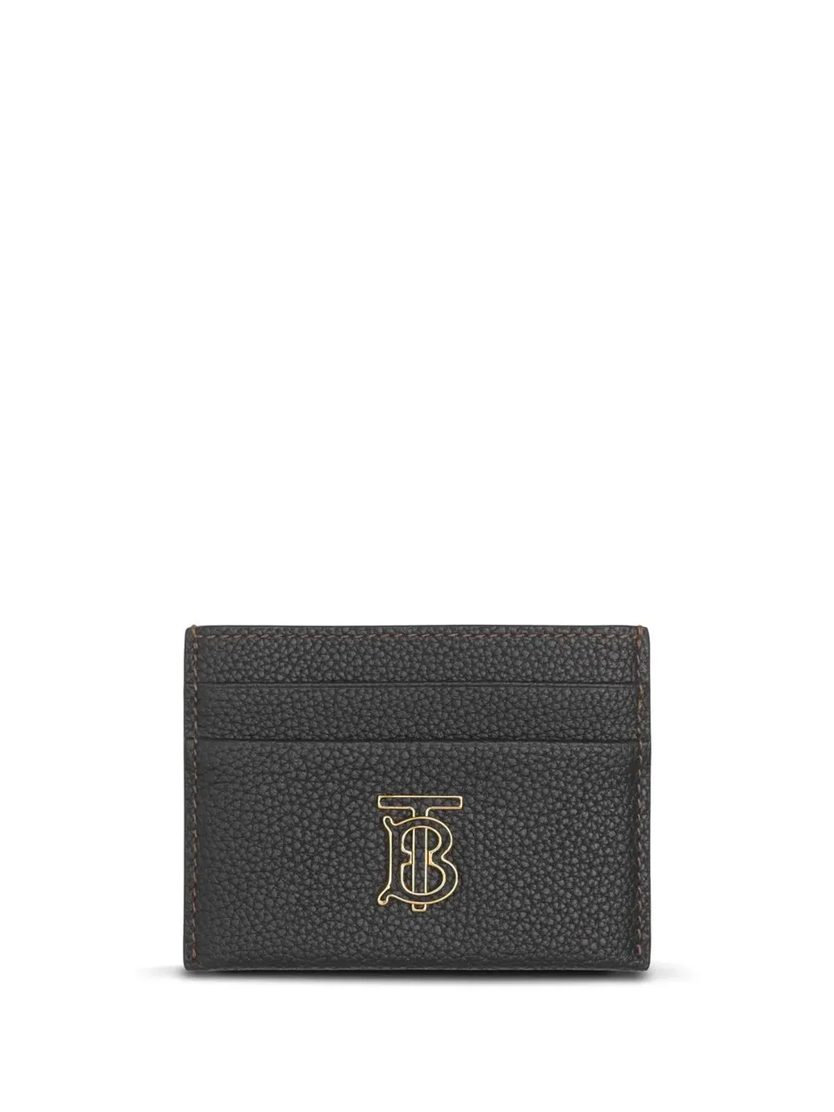 Burberry レザー ロゴプレート カードホルダー ブラック - 画像1