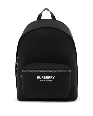 Burberry ロゴプリントのジップアラウンドバックパック - ブラック - サムネイル1