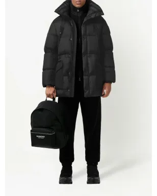 Burberry ロゴプリントのジップアラウンドバックパック - ブラック - サムネイル2