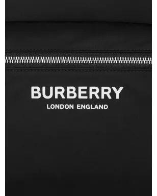 Burberry ロゴプリントのジップアラウンドバックパック - ブラック - サムネイル4