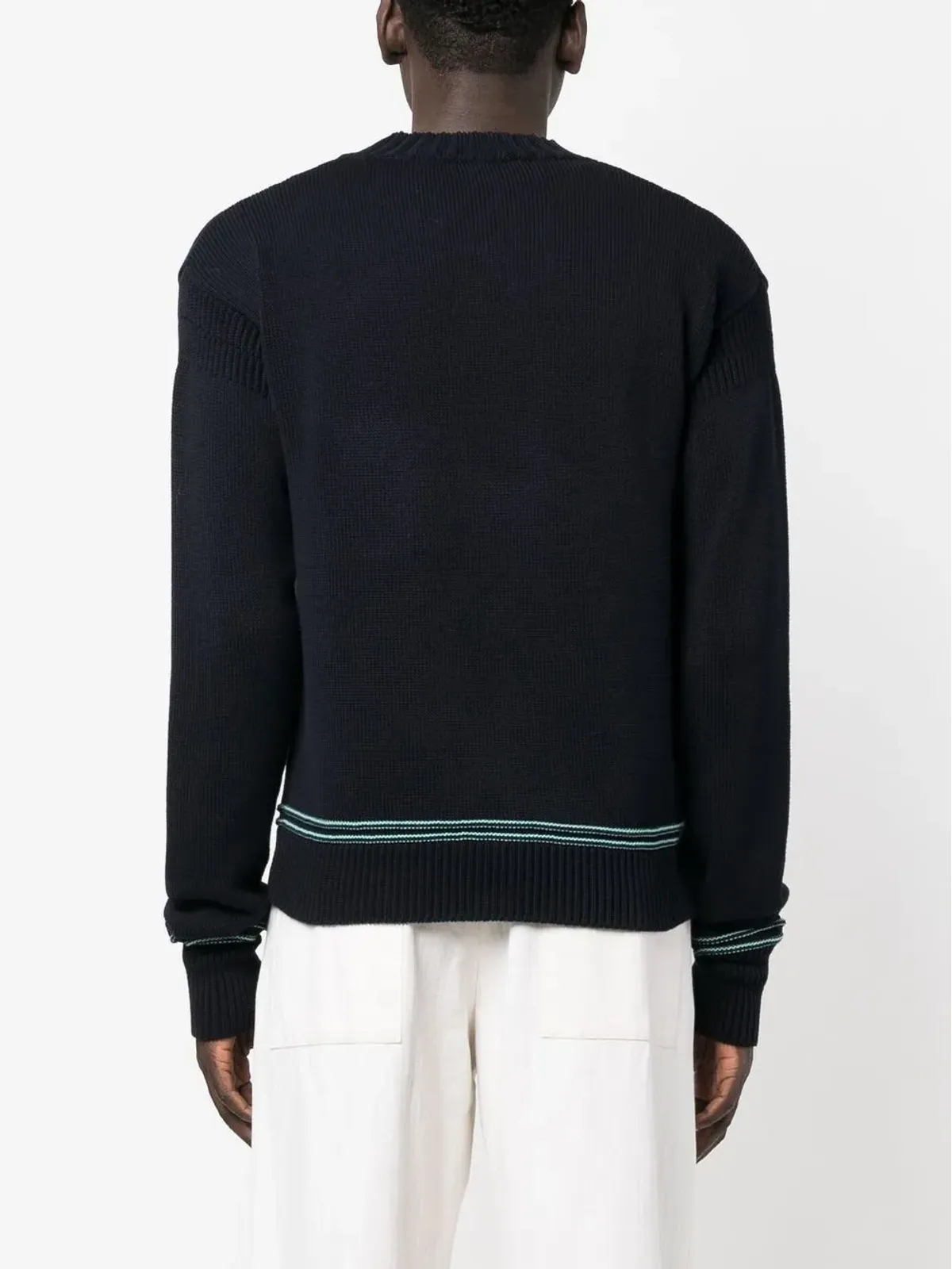 Marni ロゴ入りインターシャ コットン ジャンパー - 画像4