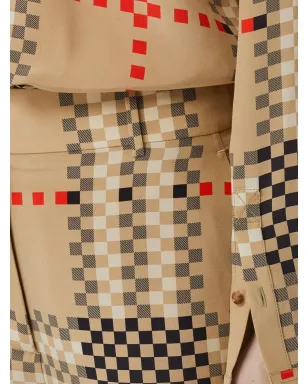 Burberry ピクセルチェック ワイドレッグパンツ - サムネイル5