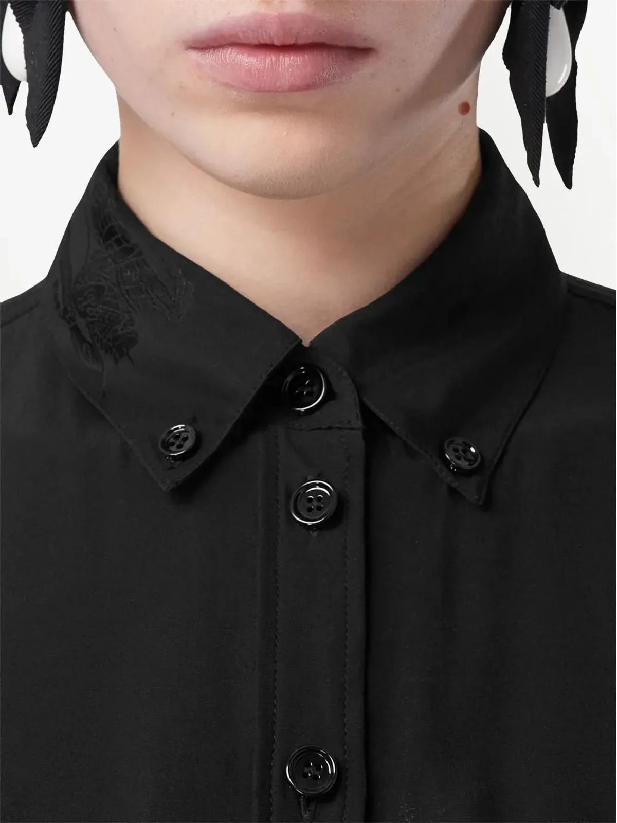 Burberry シルク EKDパターンシャツ - 画像5