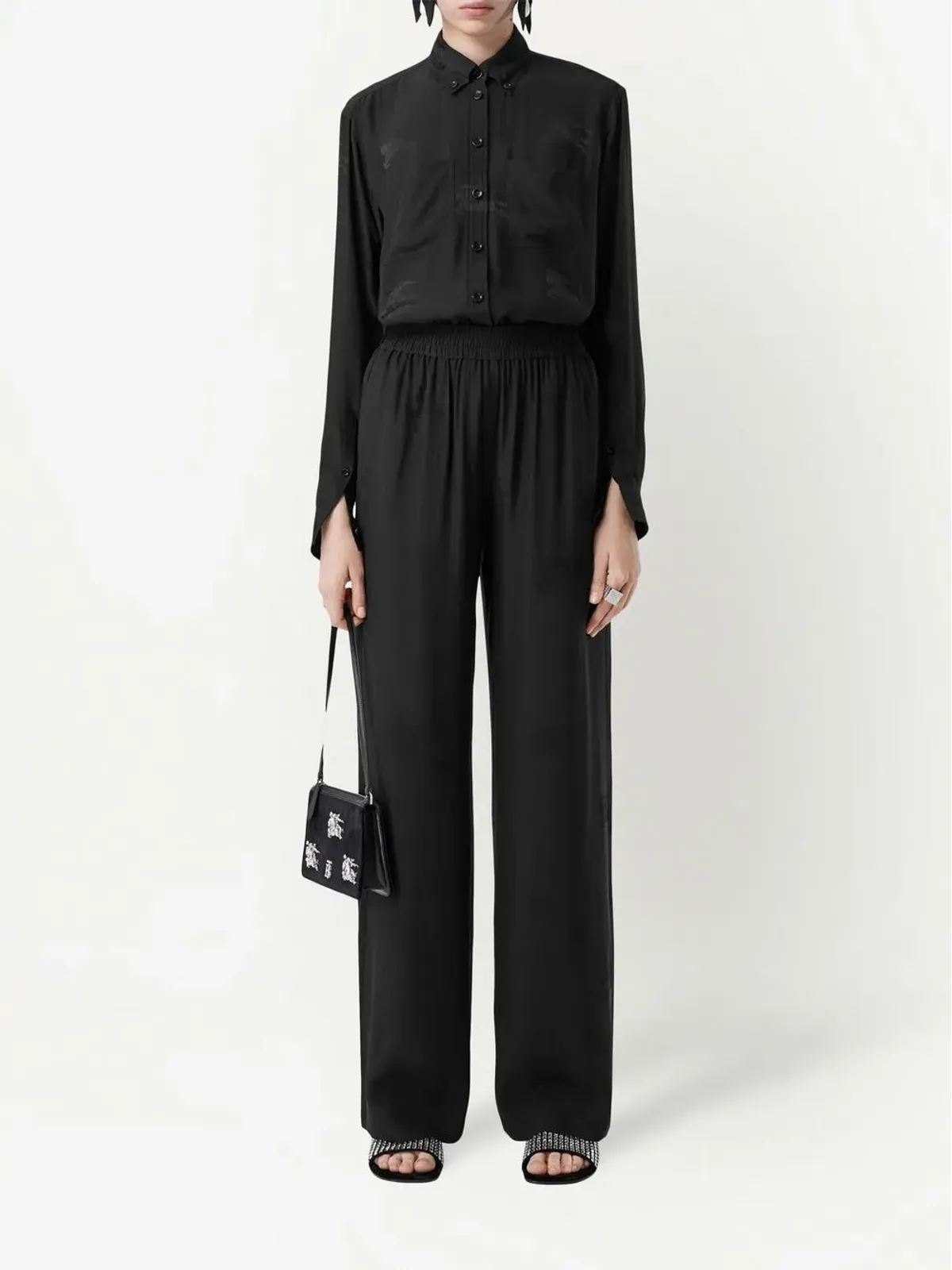 Burberry シルク EKDパターンシャツ - 画像2